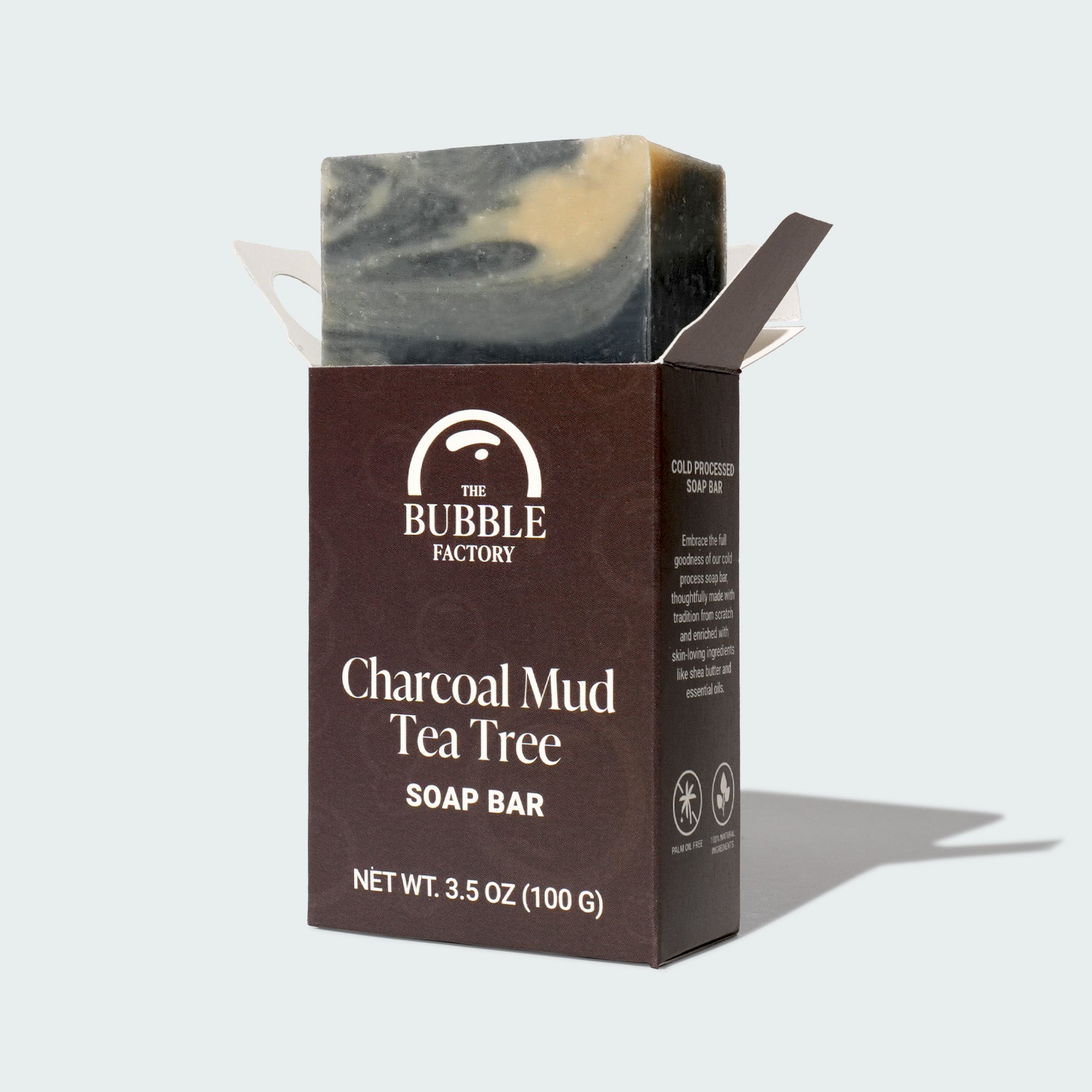 Charcoal Mud Tea Tree Natural Essential Oil Soap Bar β The Bubble Factory