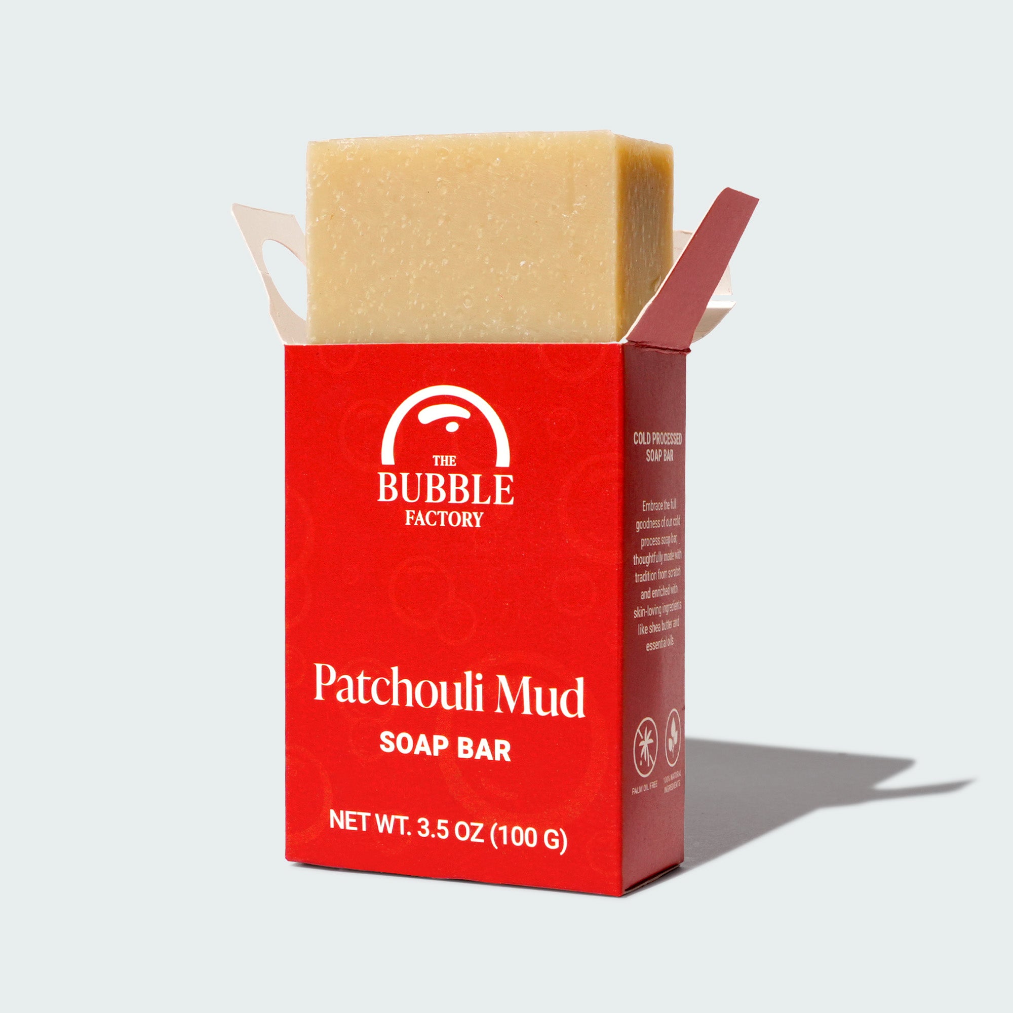Patchouli Mud Natural Essential Oil Soap Bar, Single Box 3D View