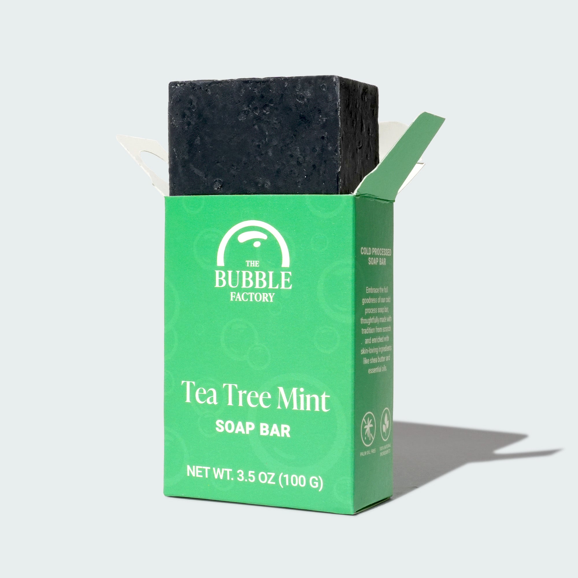 Tea Tree Mint Natural Essential Oil Soap Bar, Single Box 3D View